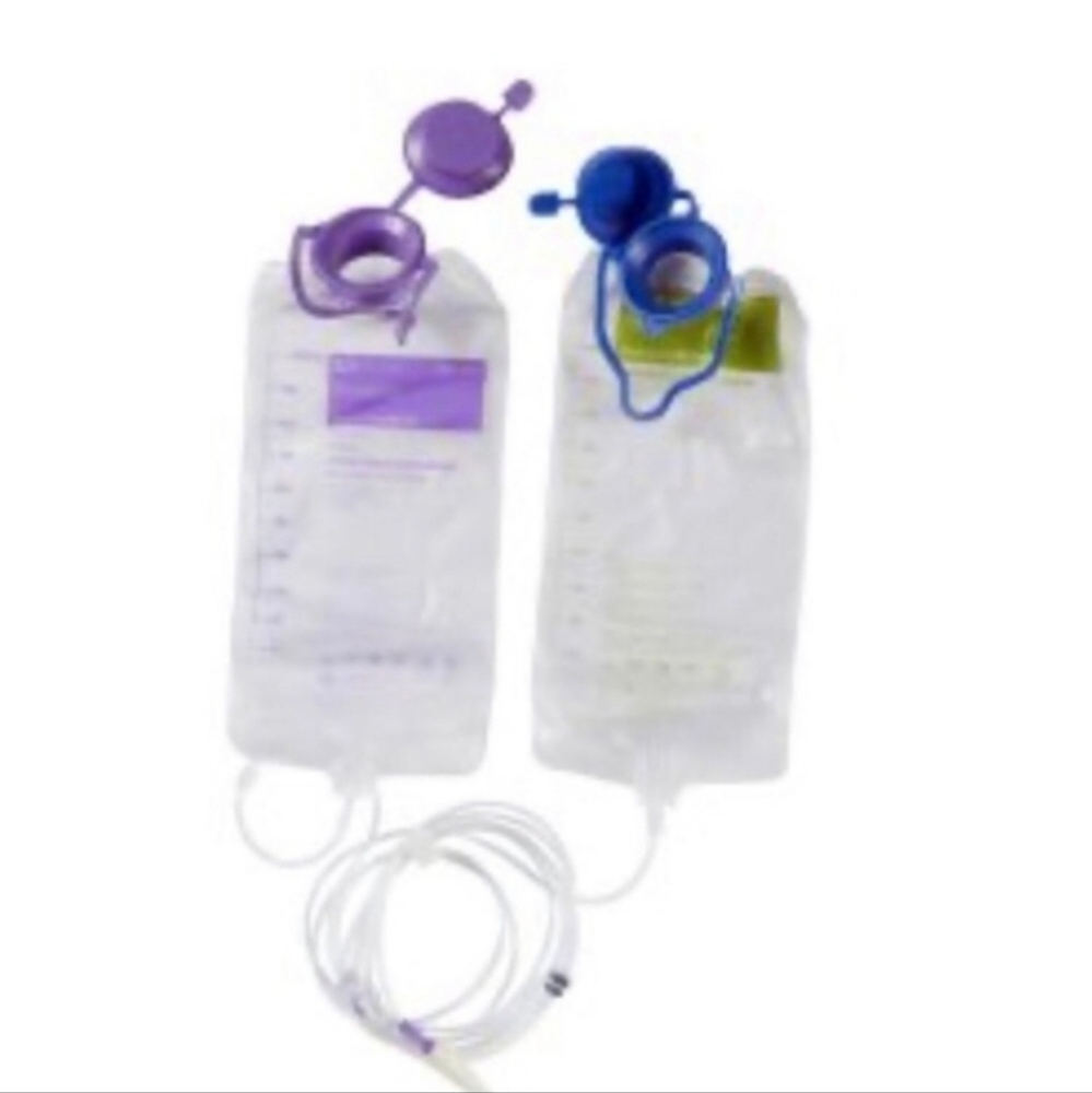 12 NEW Kangaroo Joey Dual Bag Feed Set 1000 mL Flush Set #763662